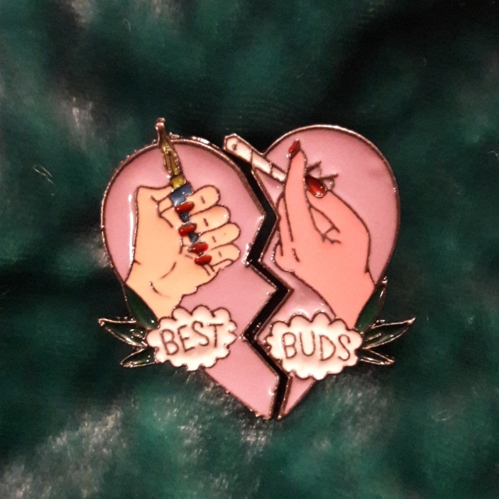 2 Pin Set! BFF Metal Enamel Pins!